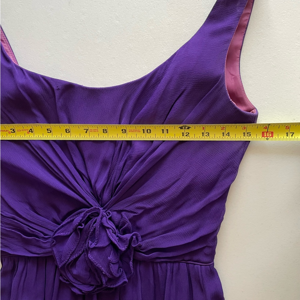 Vintage Purple Lined Crepe Formal Maxi Dress - Picture 5 of 14